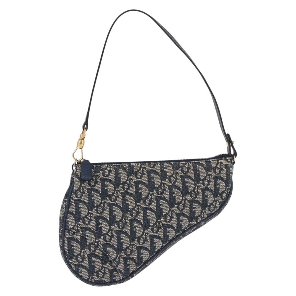 Christian Dior Vintage Saddle Bag Canvas